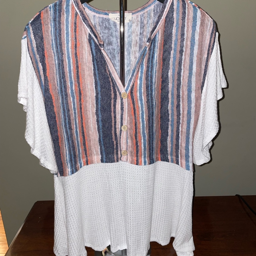 HOPELY Brand Waffle Knit Tunic Shirt. Size Small. NWOT. Never worn